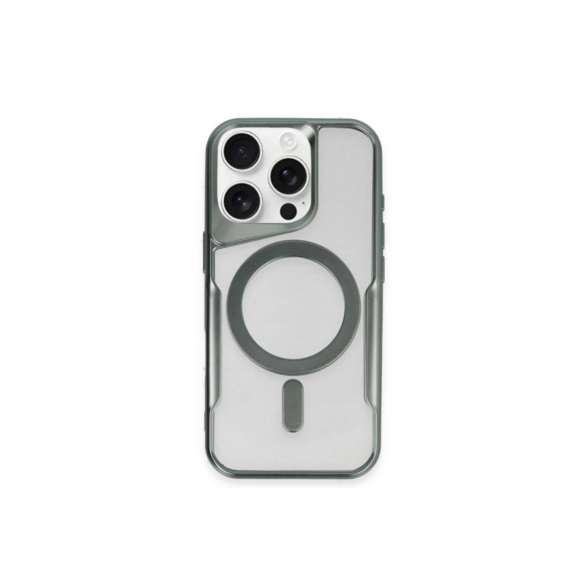 BUĞZ İphone 11 Pro Max Kılıf Boyi Magsafe Silikon Kapak - Yeşil