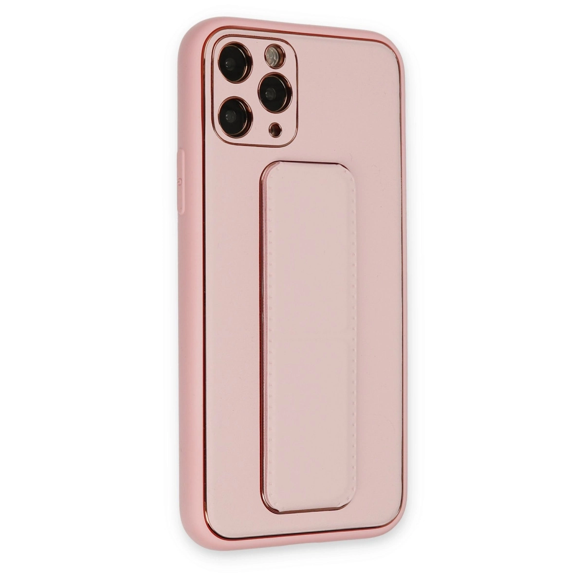 BUĞZ İphone 11 Pro Max Kılıf Coco Deri Standlı Kapak - Pembe