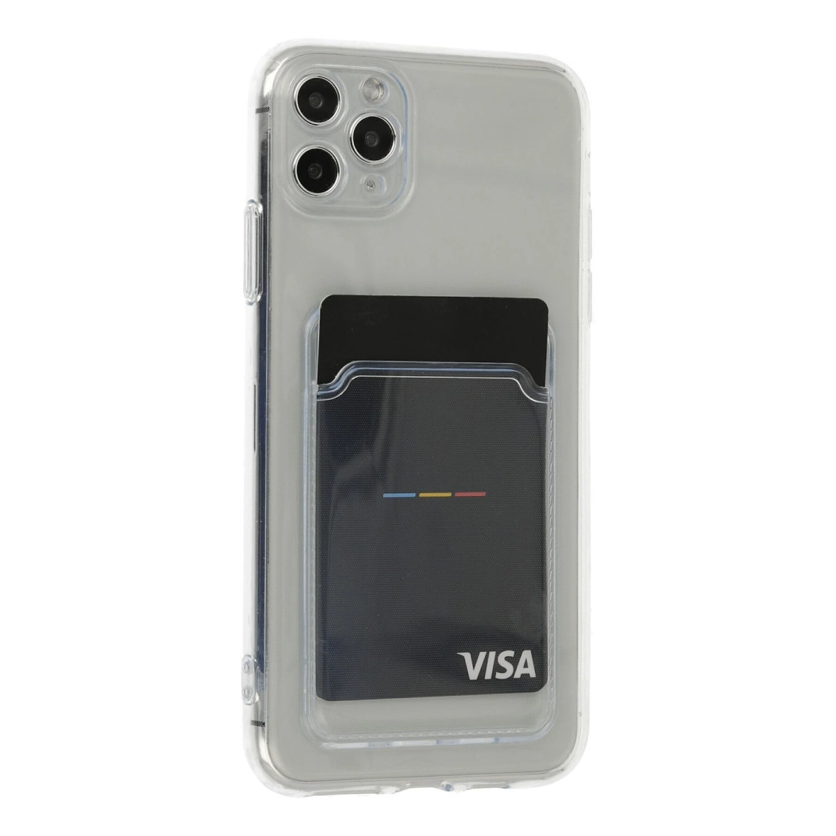 BUĞZ İphone 11 Pro Max Kılıf Kart Şeffaf Silikon - Şeffaf