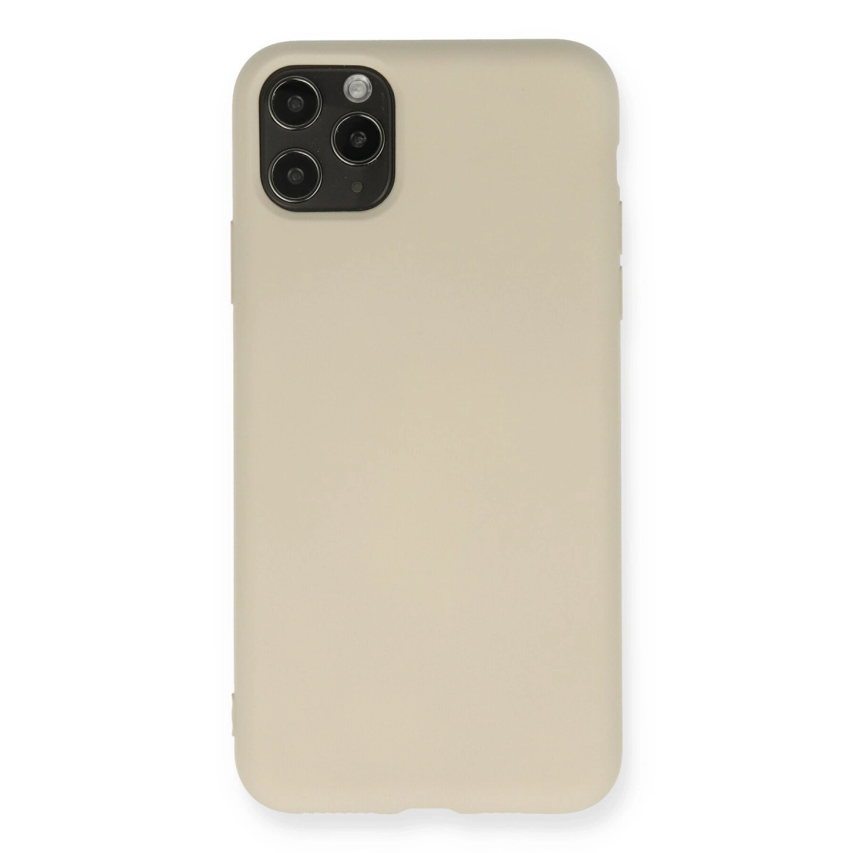 BUĞZ İphone 11 Pro Max Kılıf Nano İçi Kadife Silikon - Bej