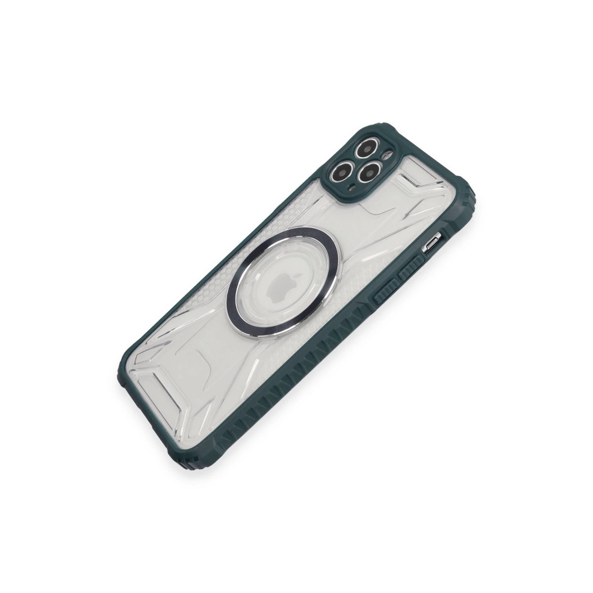 BUĞZ İphone 11 Pro Max Kılıf Prag Magneticsafe Kapak - Koyu Yeşil