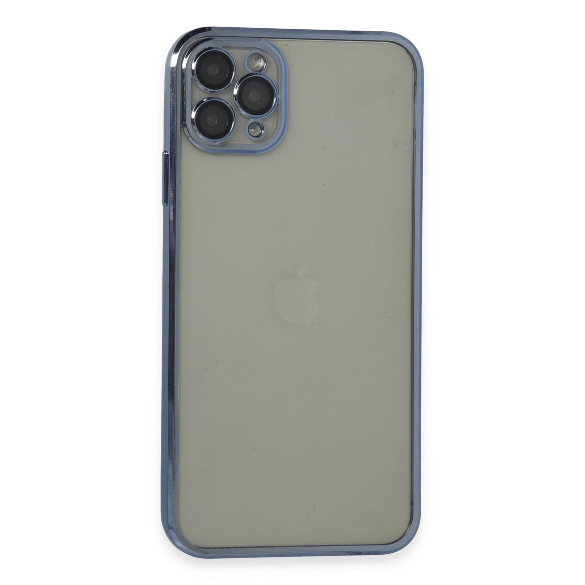 BUĞZ İphone 11 Pro Max Kılıf Razer Lensli Silikon - Açık Mavi
