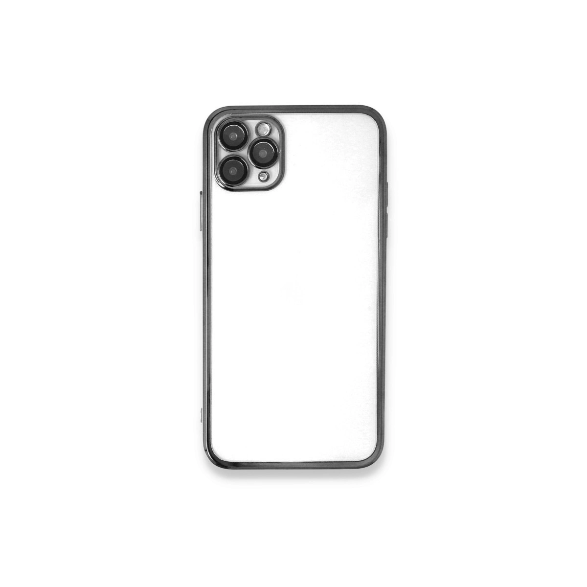 BUĞZ İphone 11 Pro Max Kılıf Razer Lensli Silikon - Gümüş
