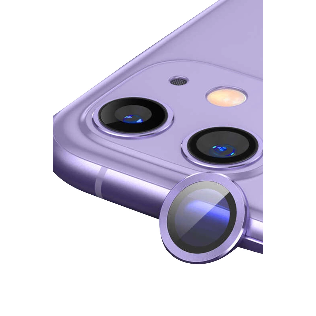 BUĞZ İphone 11 Raze Metal Kamera Lens - Mor