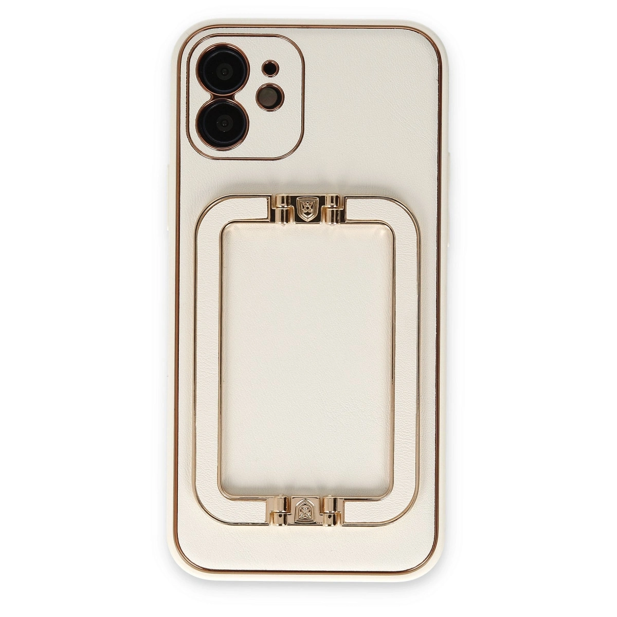 BUĞZ İphone 12 Kılıf Coco Elit Kapak - Beyaz
