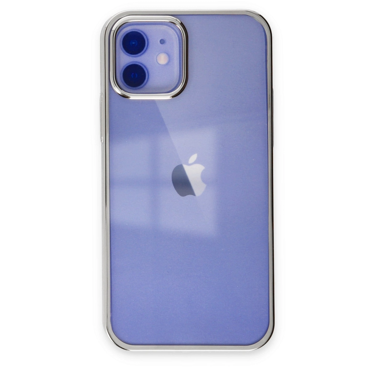 BUĞZ İphone 12 Kılıf Element Silikon - Gümüş