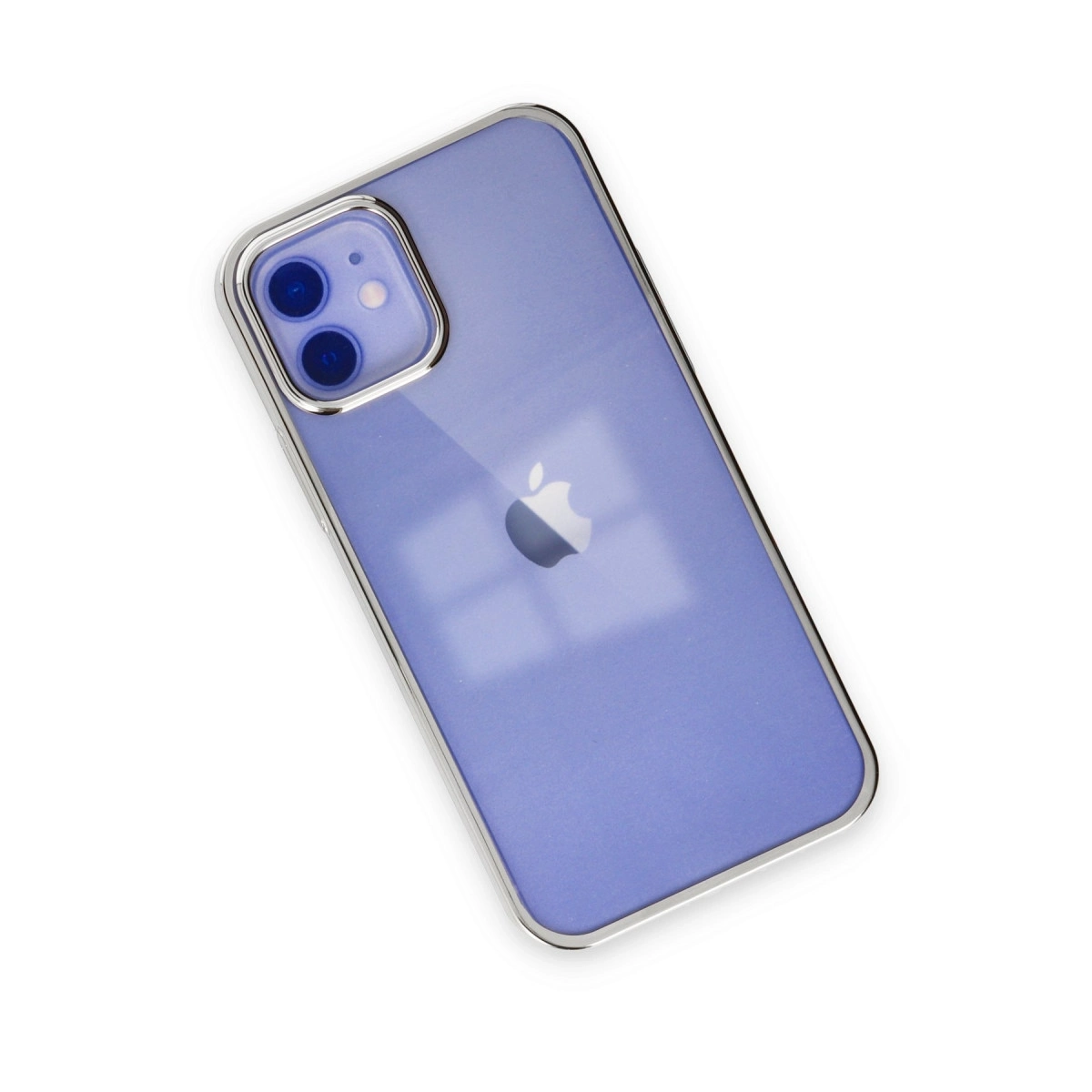 BUĞZ İphone 12 Kılıf Element Silikon - Gümüş