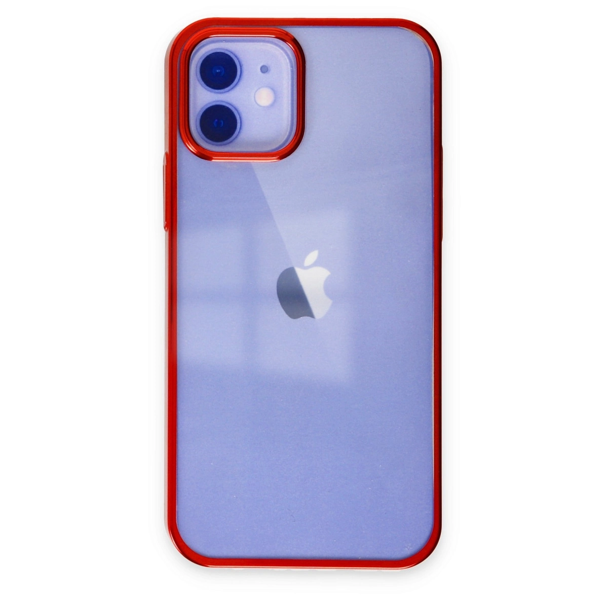 BUĞZ İphone 12 Kılıf Element Silikon - Kırmızı