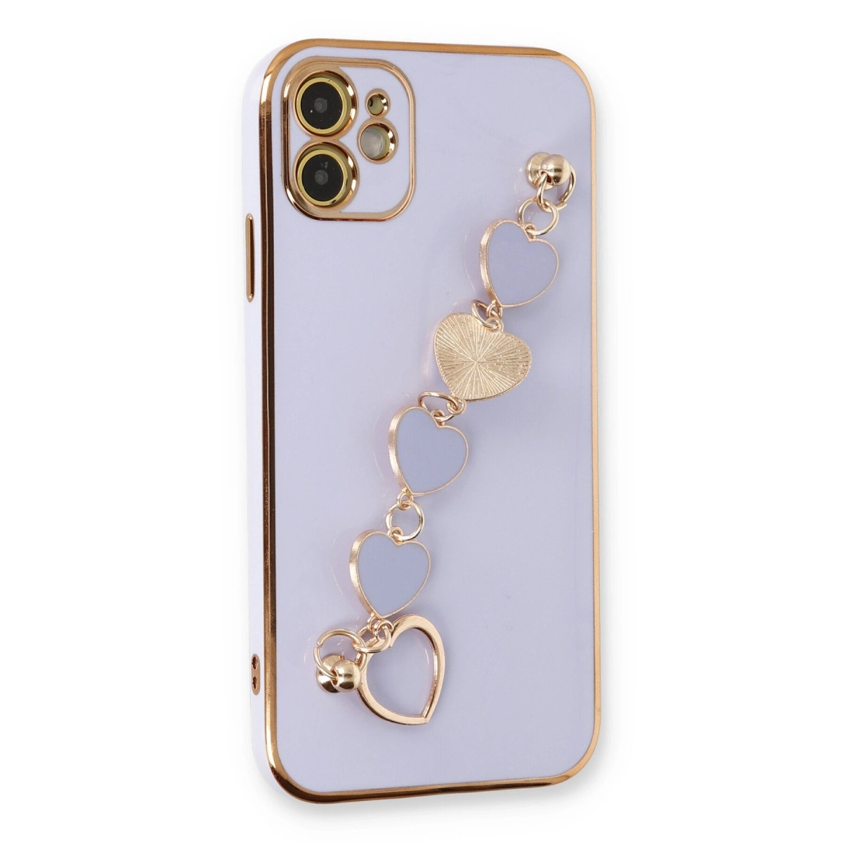 BUĞZ İphone 12 Kılıf Esila Silikon - Lila