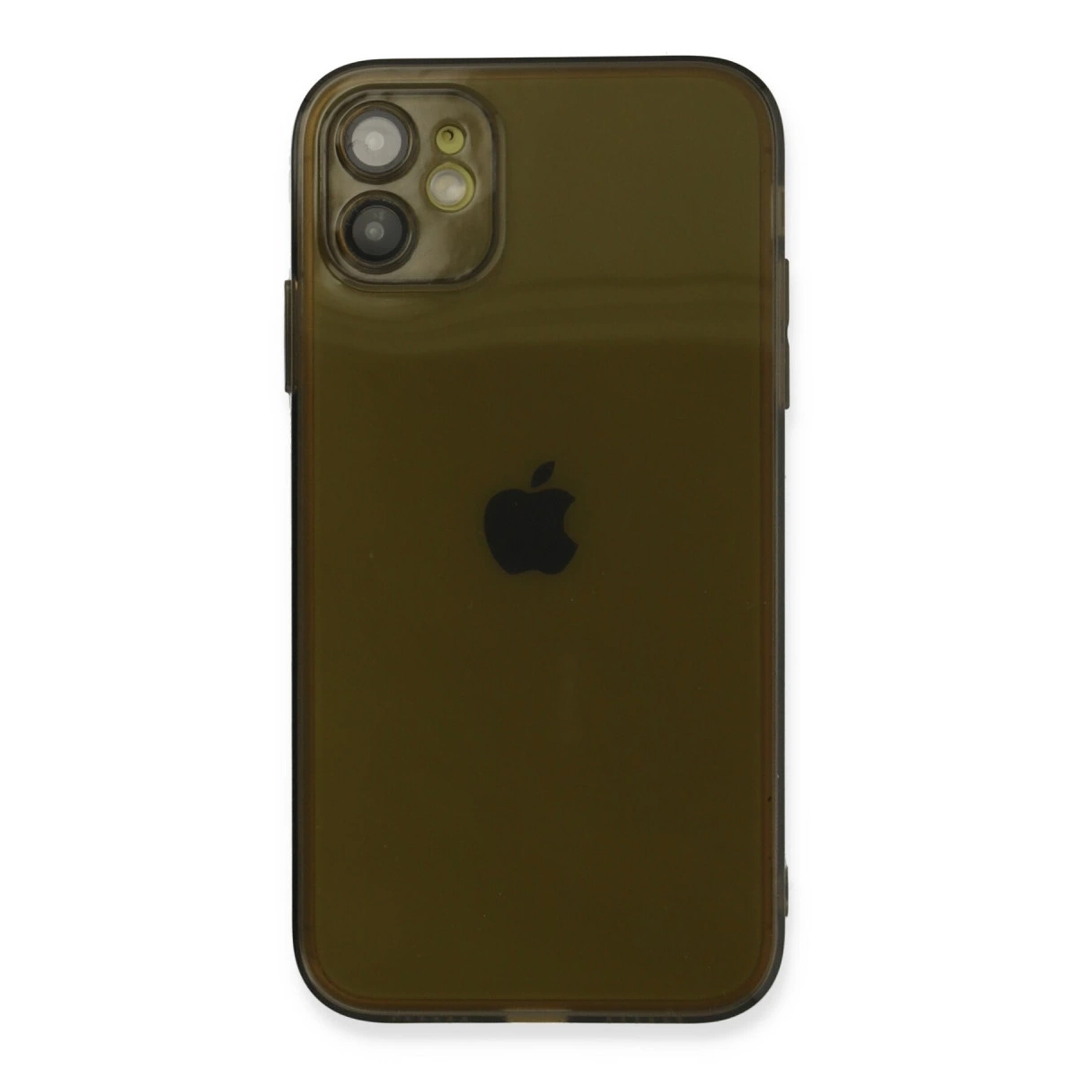 BUĞZ İphone 12 Kılıf Fly Lens Silikon - Siyah