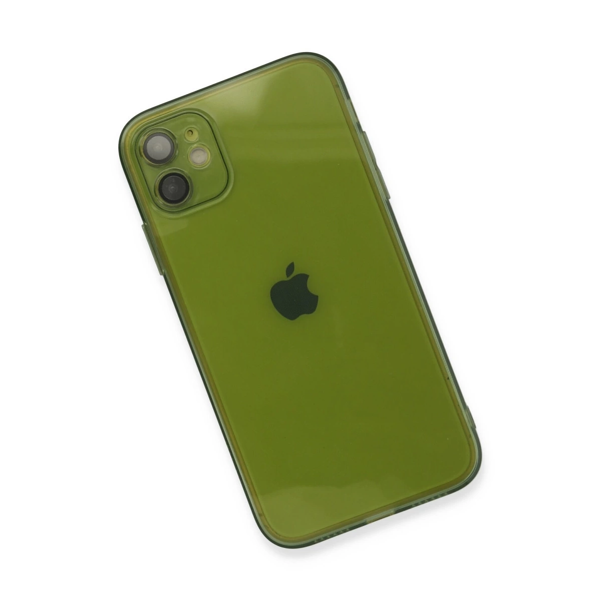 BUĞZ İphone 12 Kılıf Fly Lens Silikon - Yeşil
