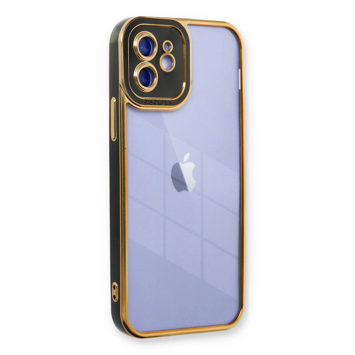 BUĞZ İphone 12 Kılıf Liva Lens Silikon - Siyah
