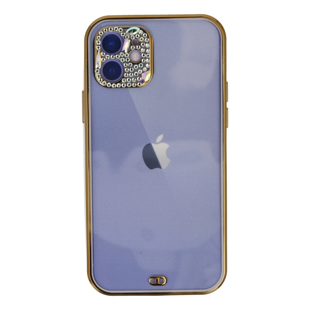 BUĞZ İphone 12 Kılıf Liva Taşlı Silikon - Mor