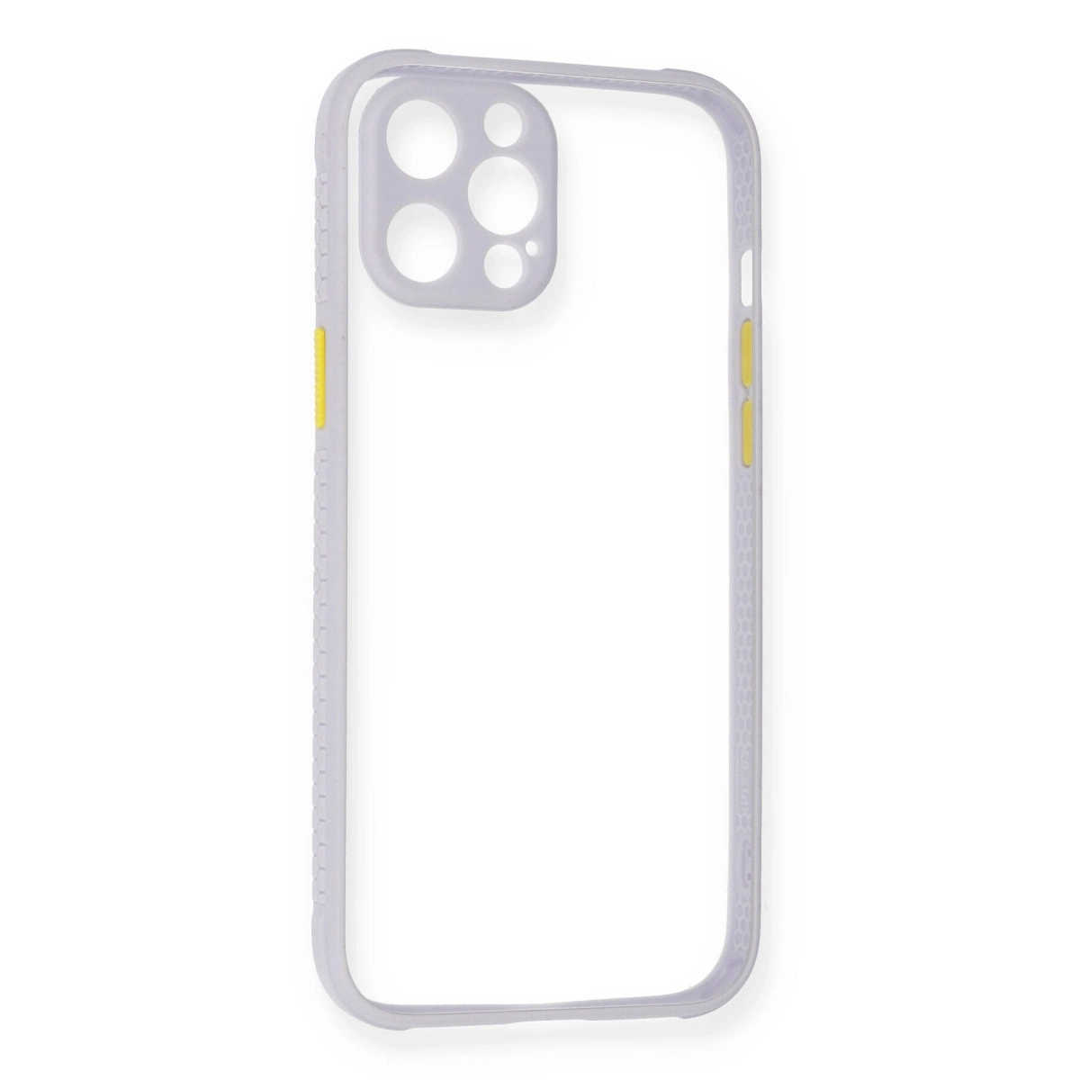 BUĞZ İphone 12 Kılıf Miami Şeffaf Silikon - Lila