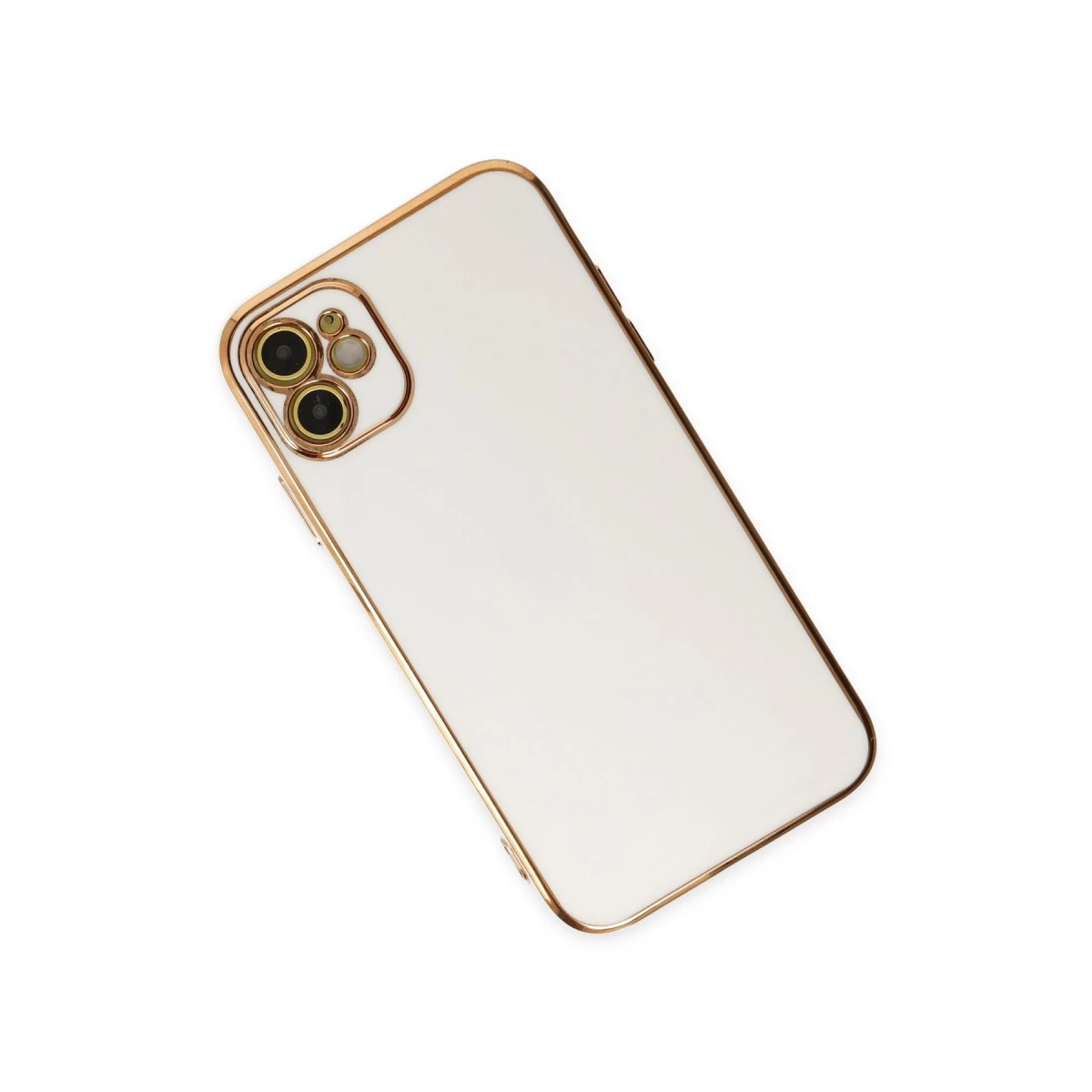 BUĞZ İphone 12 Kılıf Volet Silikon - Beyaz