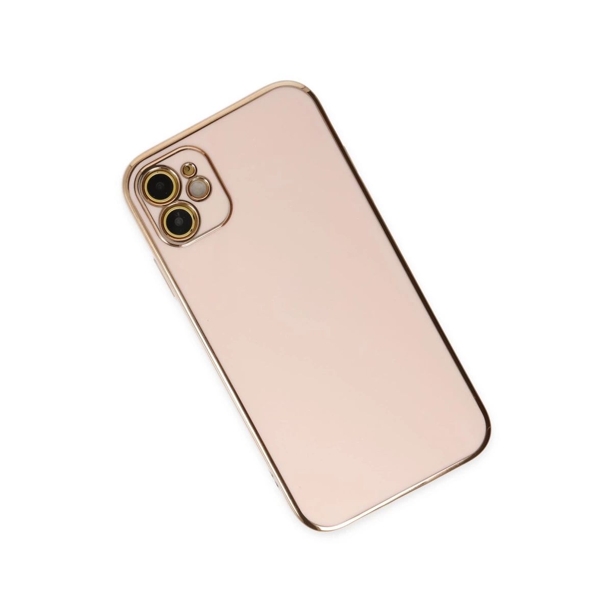 BUĞZ İphone 12 Kılıf Volet Silikon - Pembe