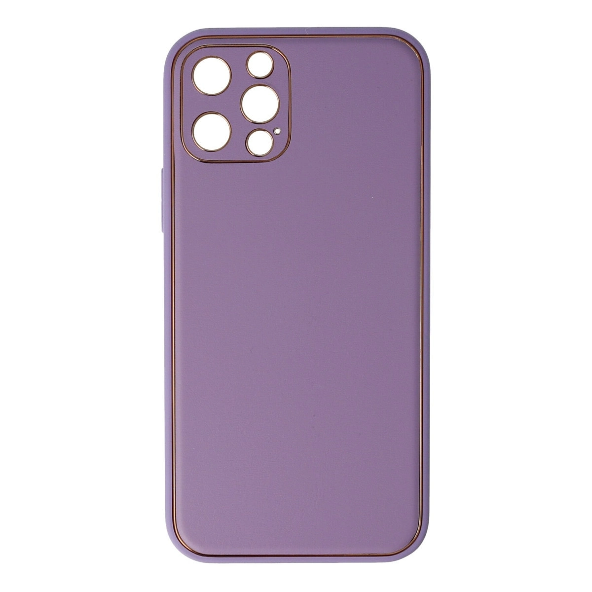 BUĞZ İphone 12 Pro Kılıf Coco Deri Silikon Kapak - Lila