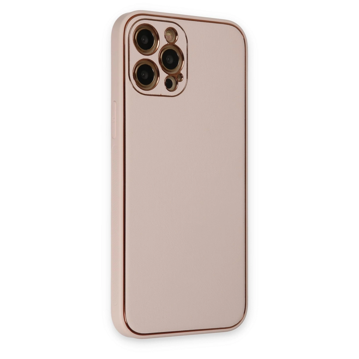 BUĞZ İphone 12 Pro Kılıf Coco Deri Silikon Kapak - Pudra BUĞZ İphone 12 Pro Kılıf Coco Deri Silikon Kapak - Pudra