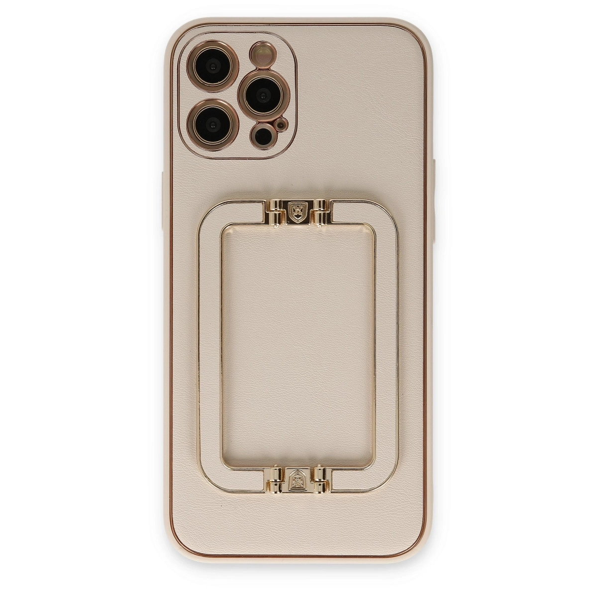BUĞZ İphone 12 Pro Kılıf Coco Elit Kapak - Gold