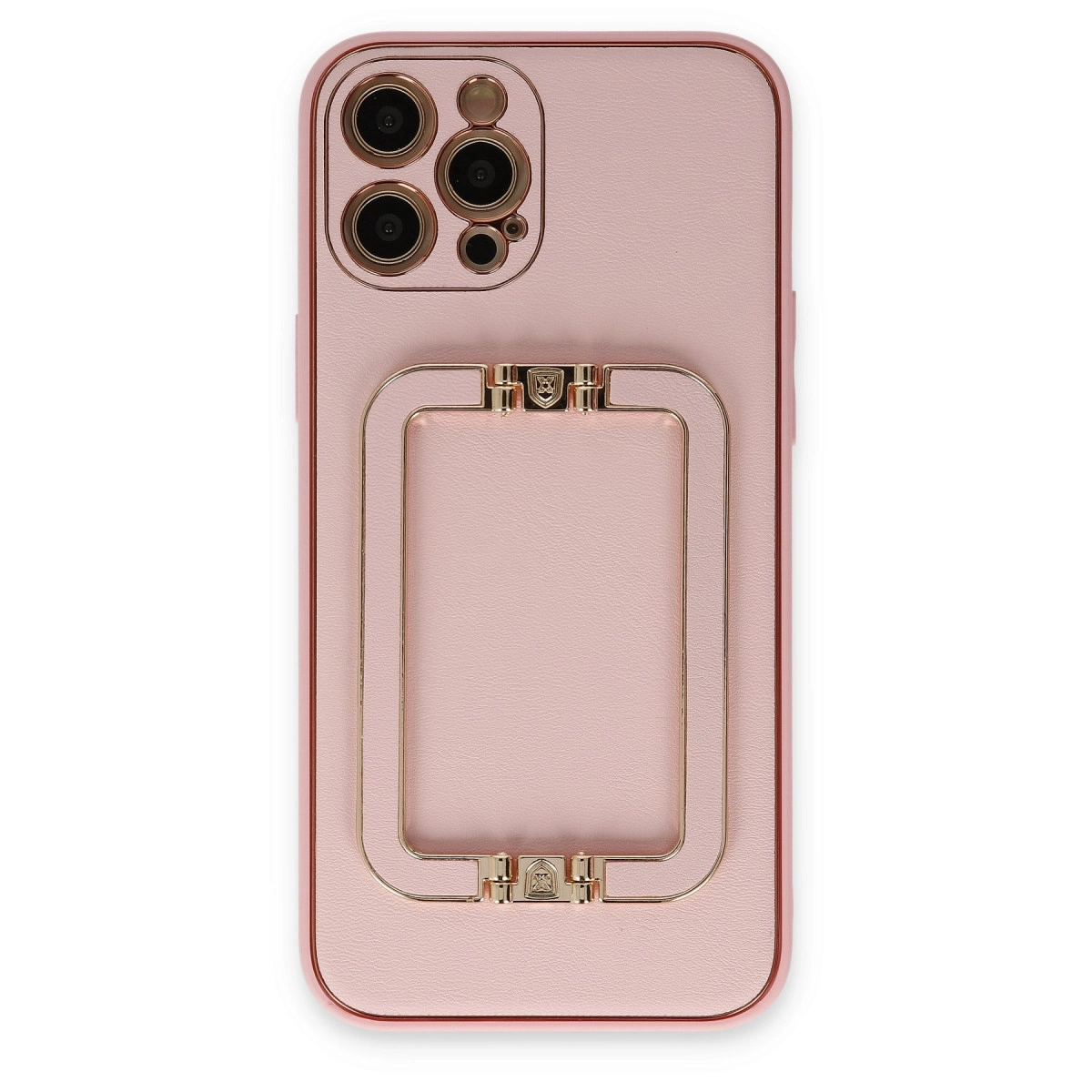 BUĞZ İphone 12 Pro Kılıf Coco Elit Kapak - Pembe