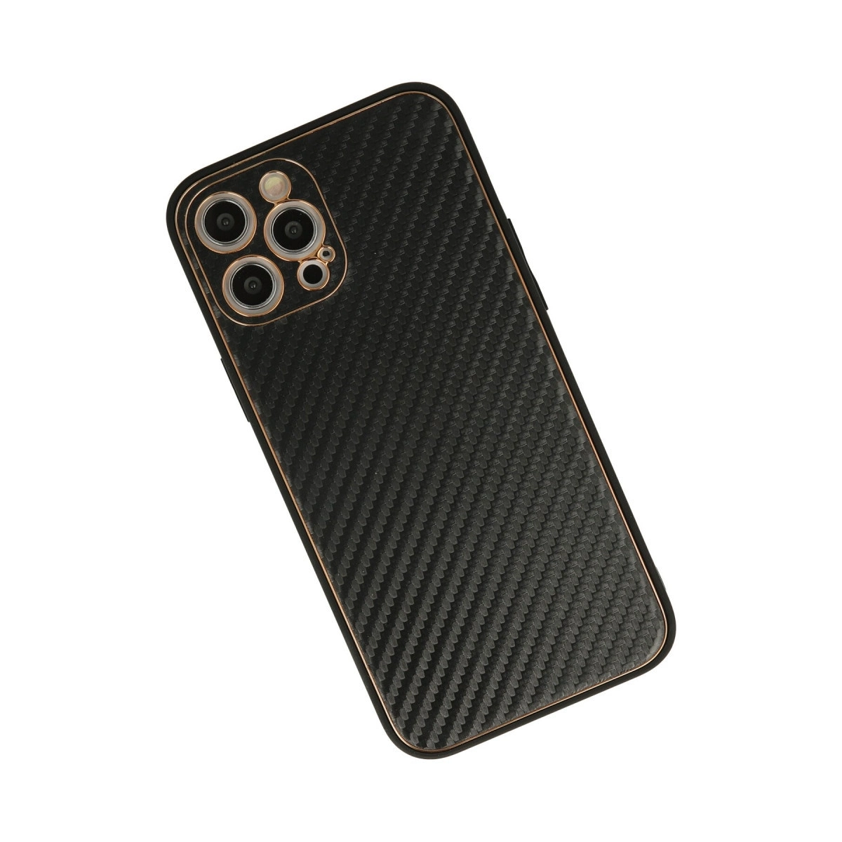 BUĞZ İphone 12 Pro Kılıf Coco Karbon Silikon - Siyah