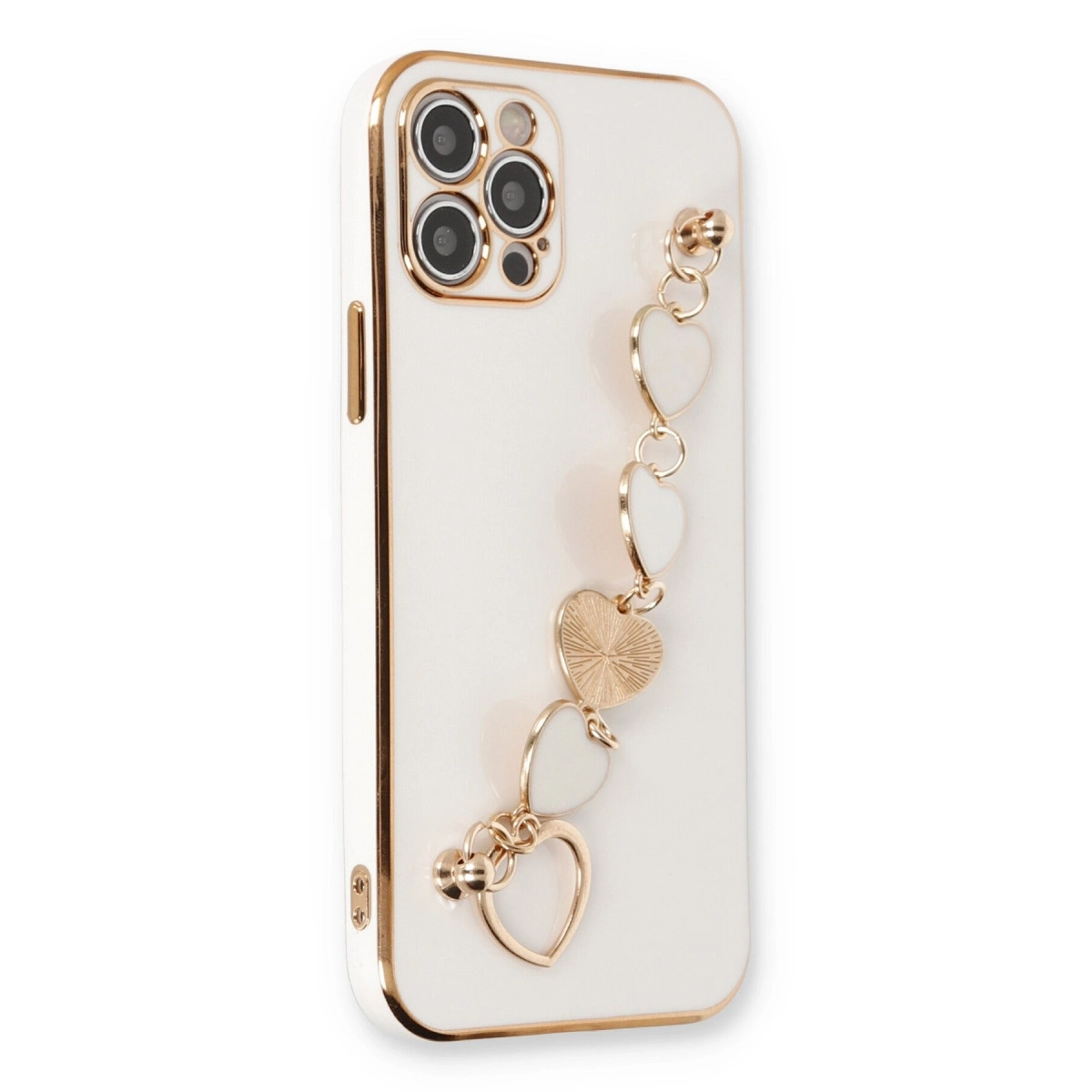 BUĞZ İphone 12 Pro Kılıf Esila Silikon - Beyaz