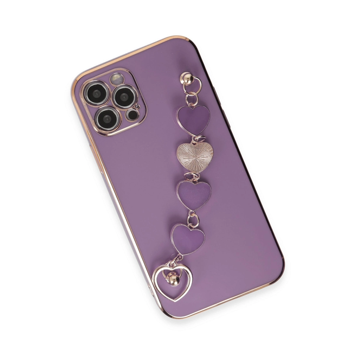 BUĞZ İphone 12 Pro Kılıf Esila Silikon - Mor