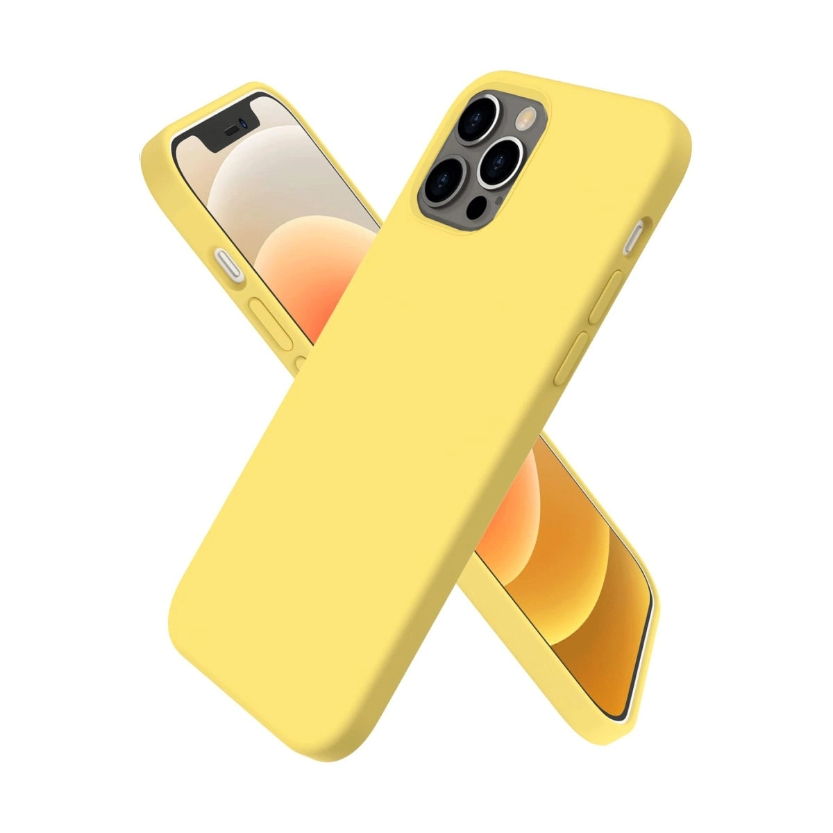 BUĞZ İphone 12 Pro Kılıf First Silikon - Sarı