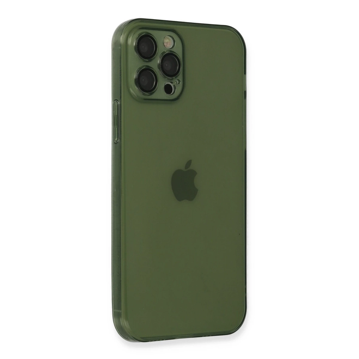BUĞZ İphone 12 Pro Kılıf Fly Lens Silikon - Yeşil