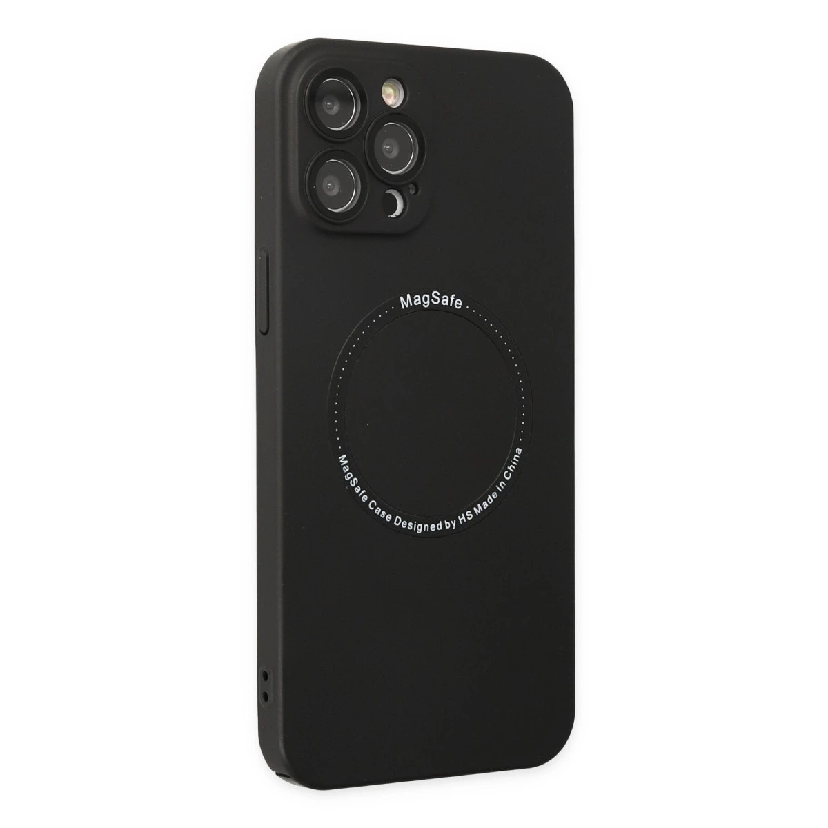 BUĞZ İphone 12 Pro Kılıf Jack Magneticsafe Lens Silikon - Siyah
