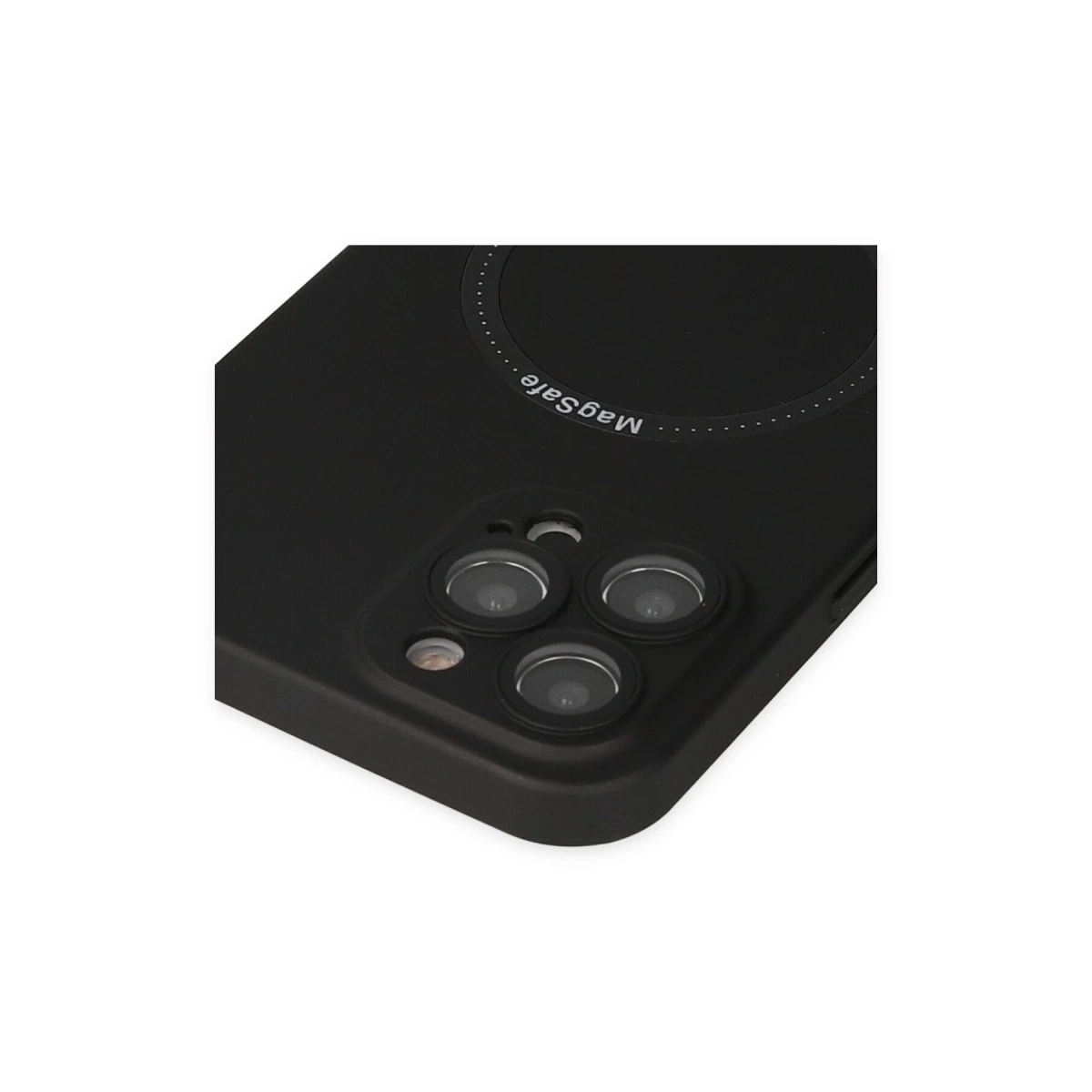 BUĞZ İphone 12 Pro Kılıf Jack Magneticsafe Lens Silikon - Siyah