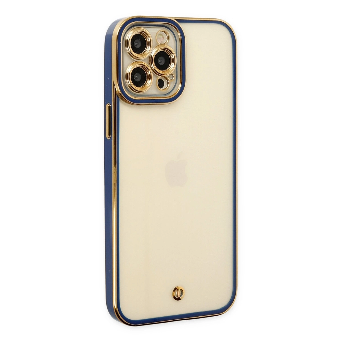 BUĞZ İphone 12 Pro Kılıf Liva Lens Silikon - Mavi