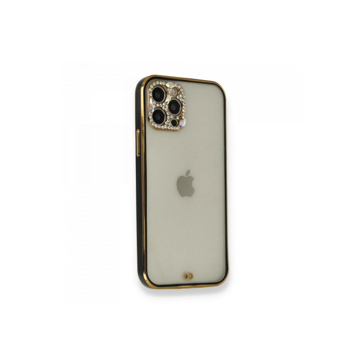 BUĞZ İphone 12 Pro Kılıf Liva Taşlı Silikon - Siyah BUĞZ İphone 12 Pro Kılıf Liva Taşlı Silikon - Siyah