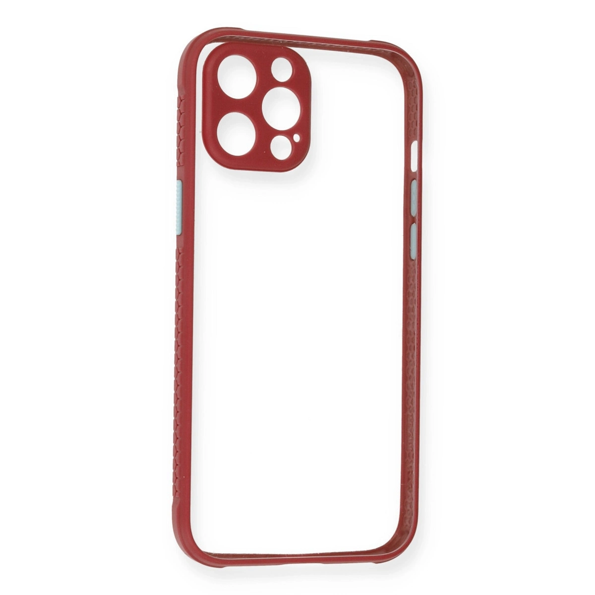 BUĞZ İphone 12 Pro Kılıf Miami Şeffaf Silikon - Fuşya