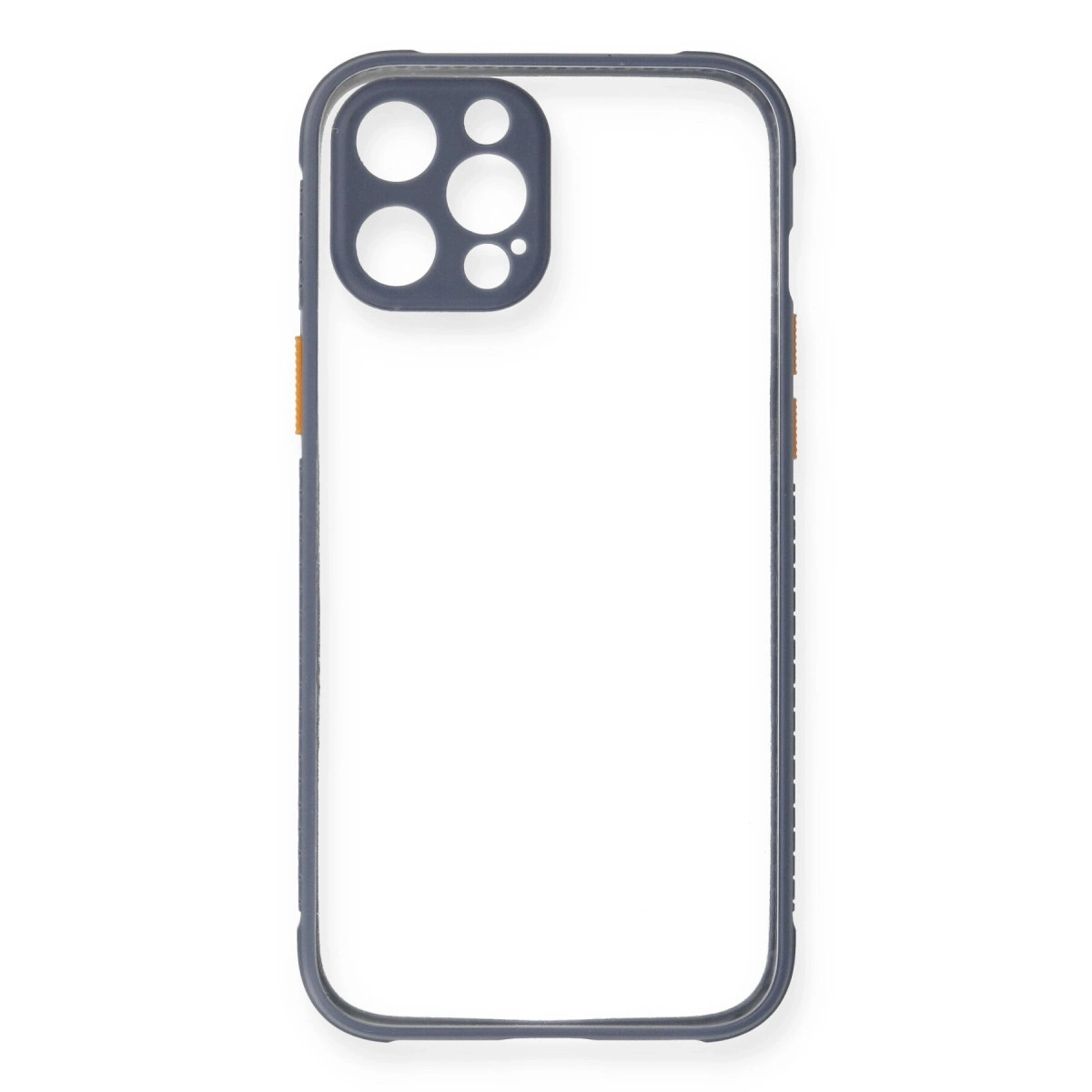 BUĞZ İphone 12 Pro Kılıf Miami Şeffaf Silikon - Gri BUĞZ İphone 12 Pro Kılıf Miami Şeffaf Silikon - Gri