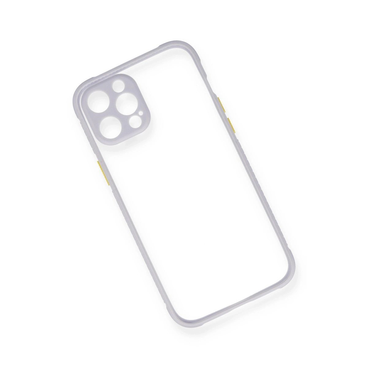 BUĞZ İphone 12 Pro Kılıf Miami Şeffaf Silikon - Lila