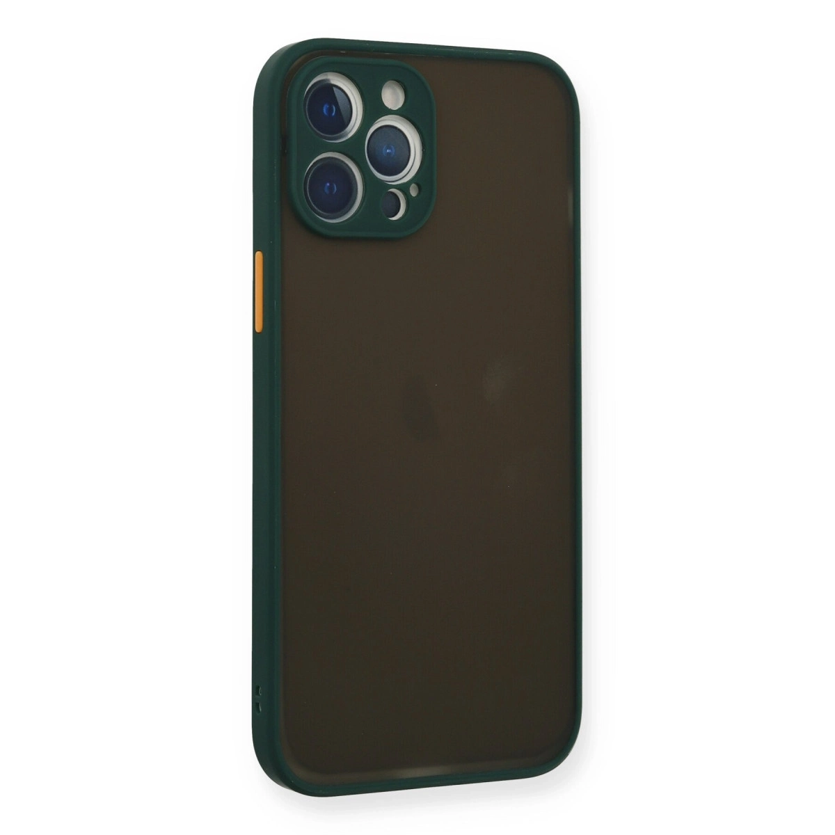 BUĞZ İphone 12 Pro Kılıf Montreal Silikon Kapak - Yeşil