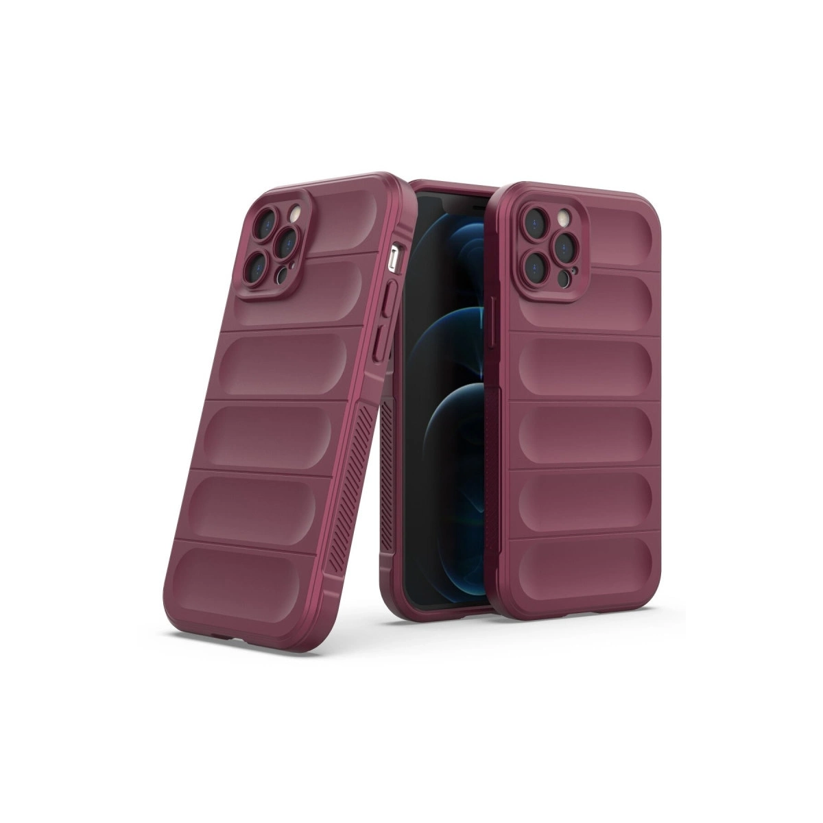 BUĞZ İphone 12 Pro Kılıf Optimum Silikon - Bordo