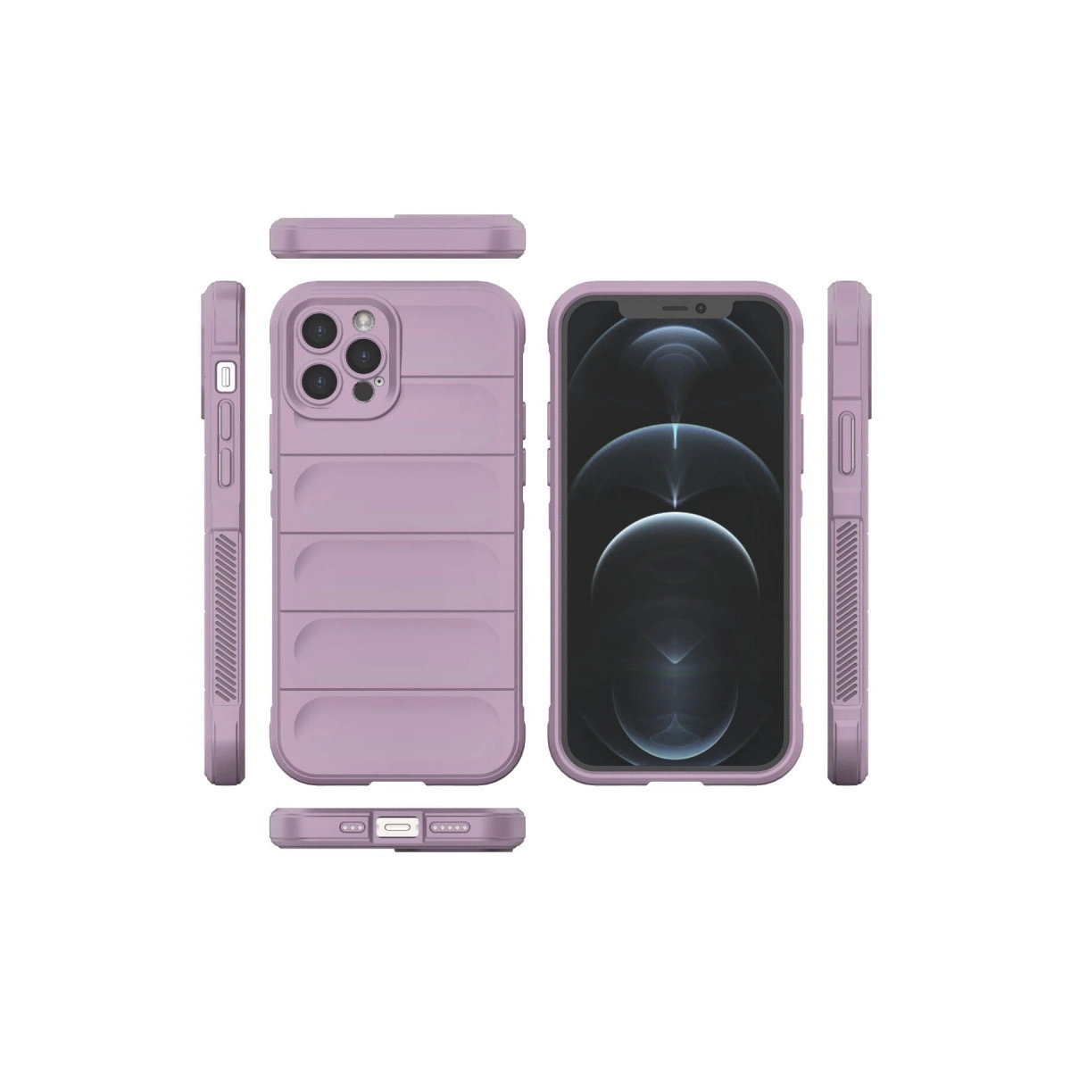 BUĞZ İphone 12 Pro Kılıf Optimum Silikon - Mor