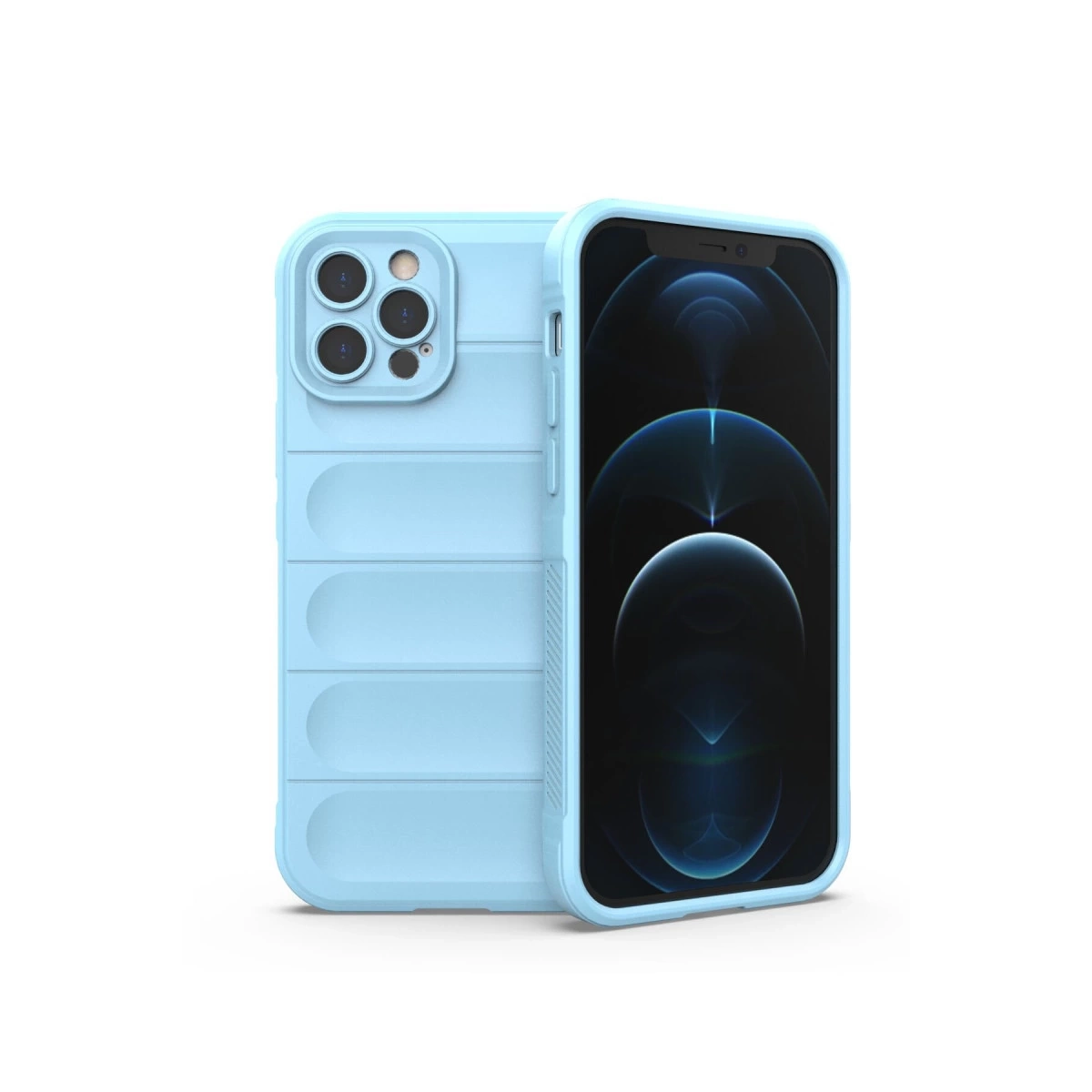 BUĞZ İphone 12 Pro Kılıf Optimum Silikon - Sky Blue