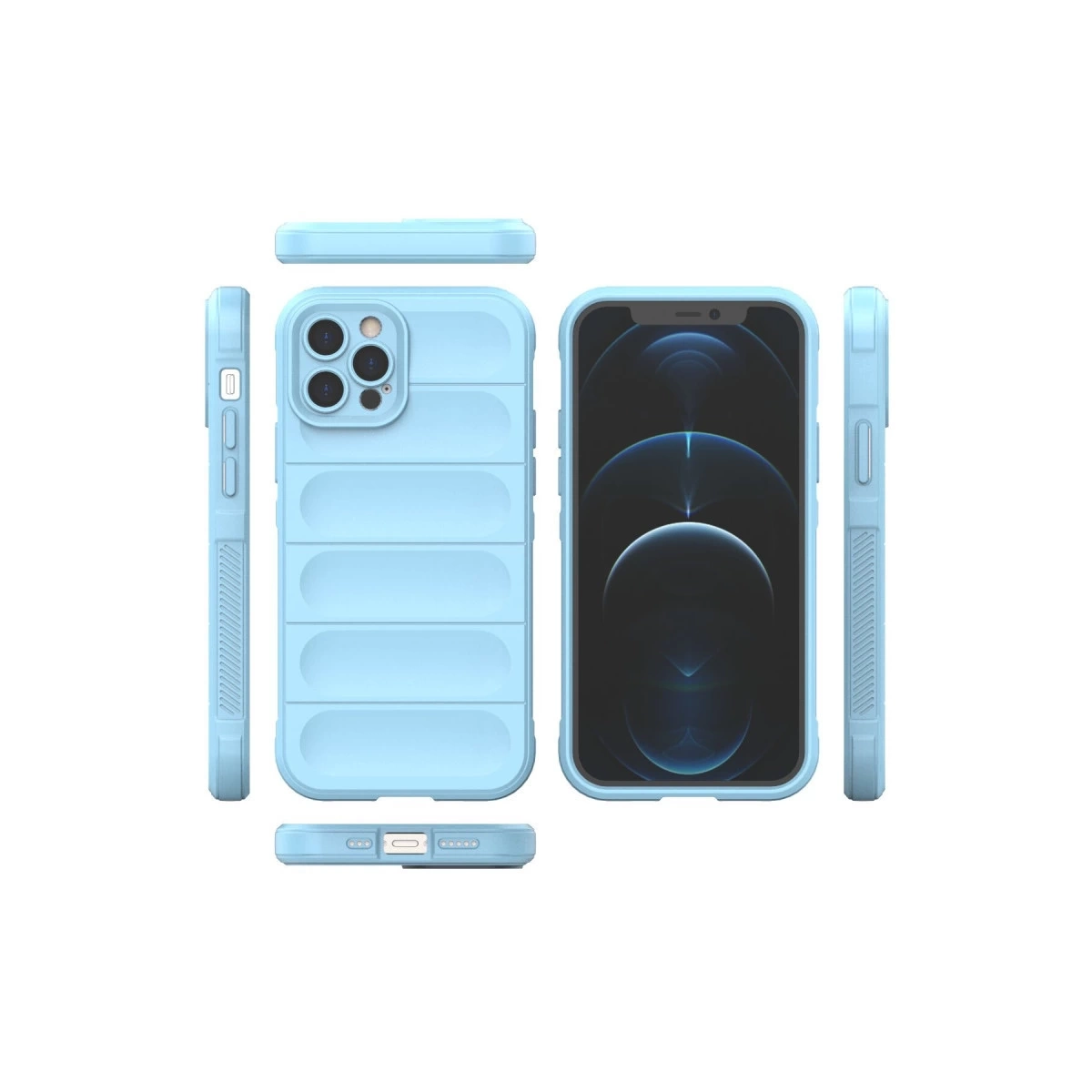 BUĞZ İphone 12 Pro Kılıf Optimum Silikon - Sky Blue