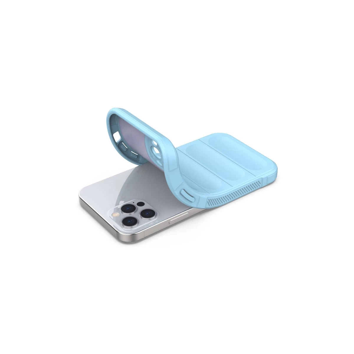 BUĞZ İphone 12 Pro Kılıf Optimum Silikon - Sky Blue