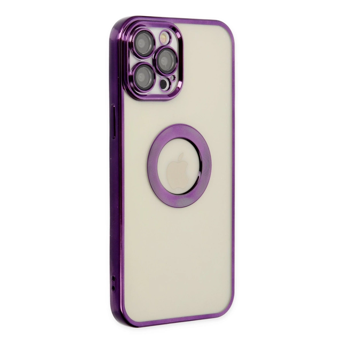 BUĞZ İphone 12 Pro Kılıf Slot Silikon - Mor