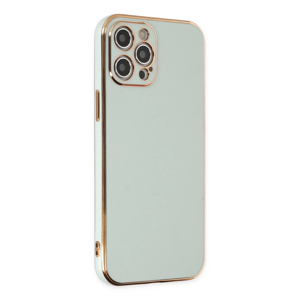 BUĞZ İphone 12 Pro Kılıf Volet Silikon - Açık Yeşil