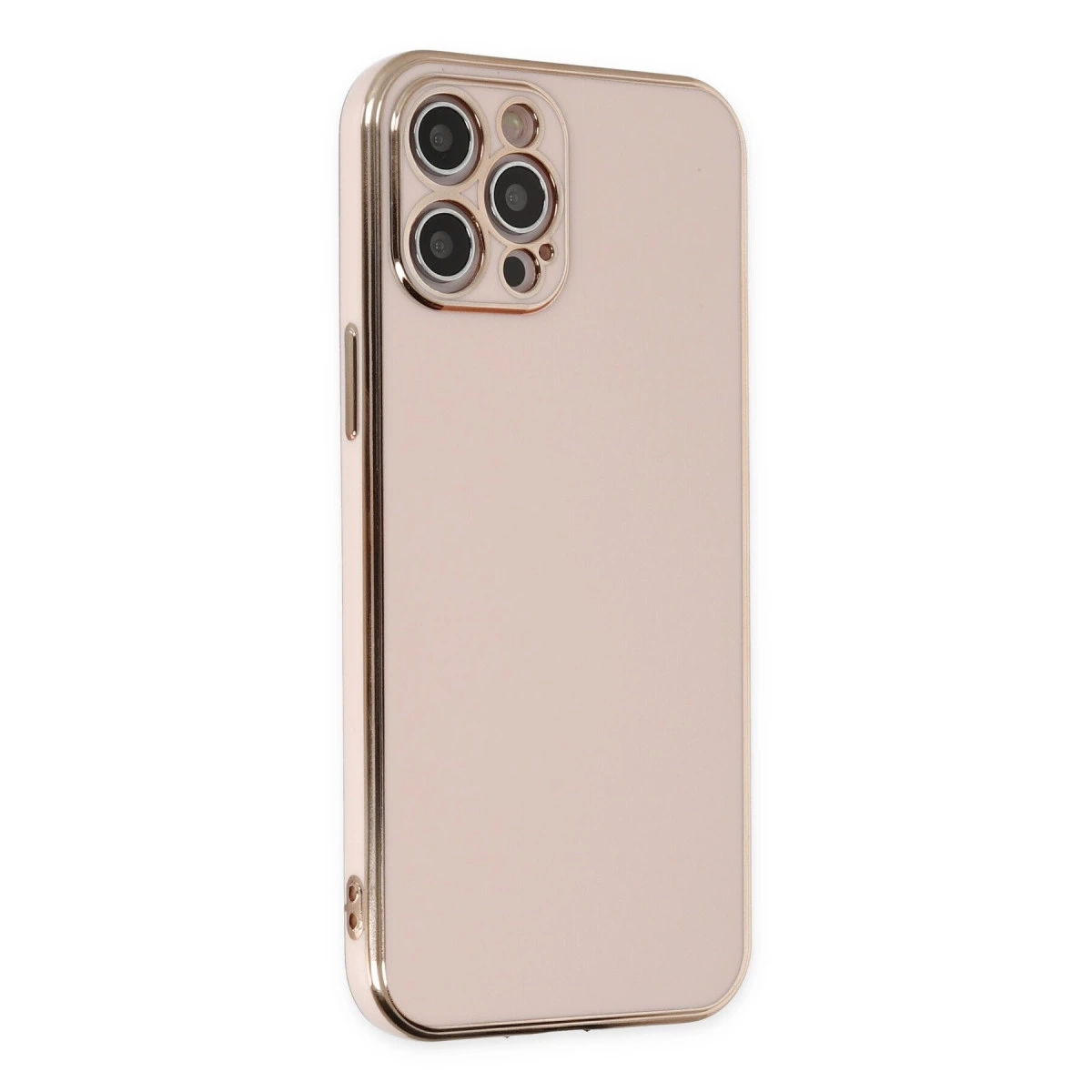 BUĞZ İphone 12 Pro Kılıf Volet Silikon - Pembe