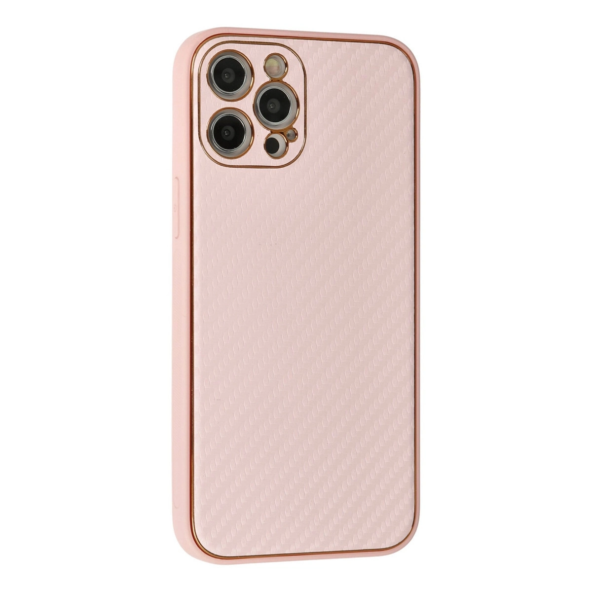 BUĞZ İphone 12 Pro Max Kılıf Coco Karbon Silikon - Pembe