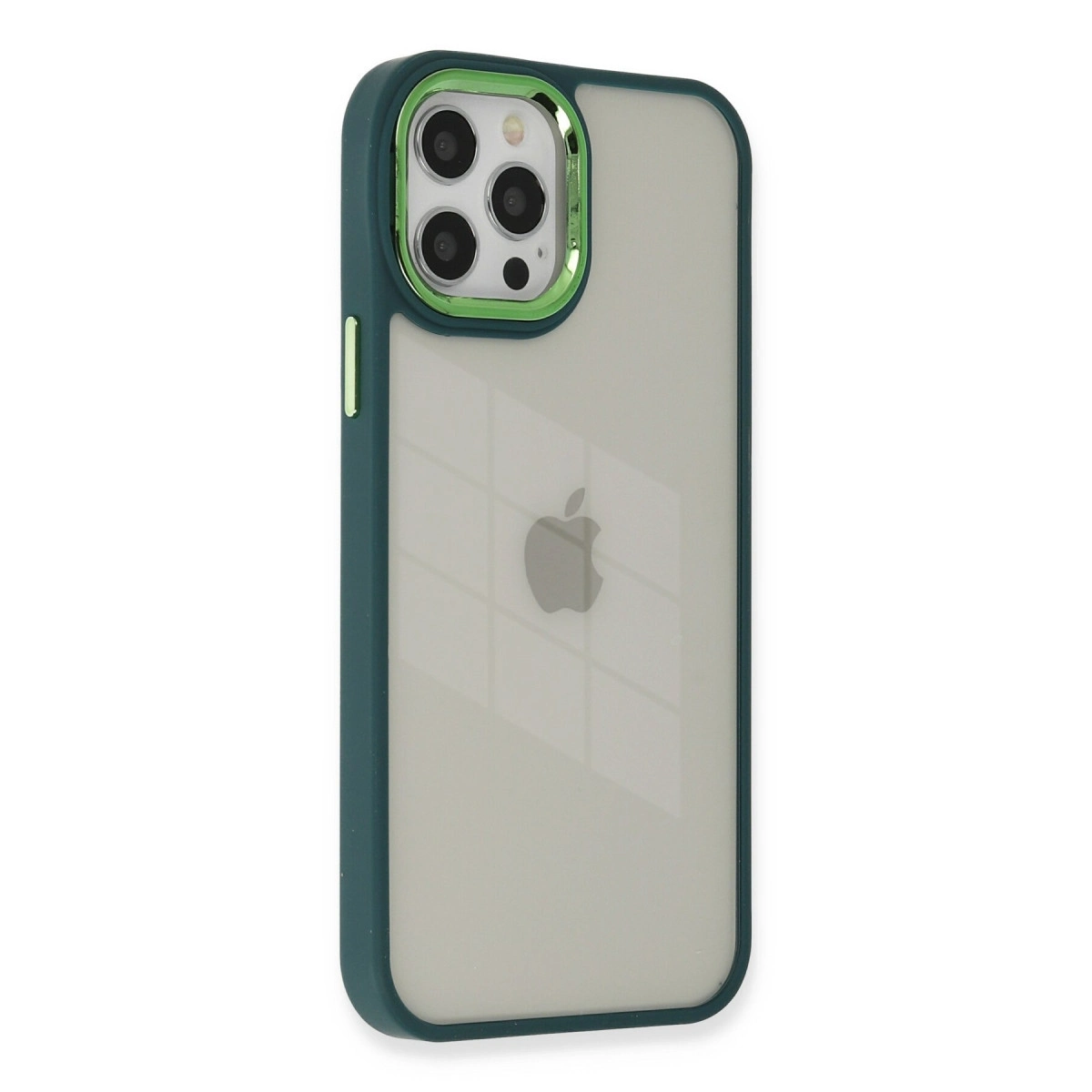 BUĞZ İphone 12 Pro Max Kılıf Dora Kapak - Haki Yeşil