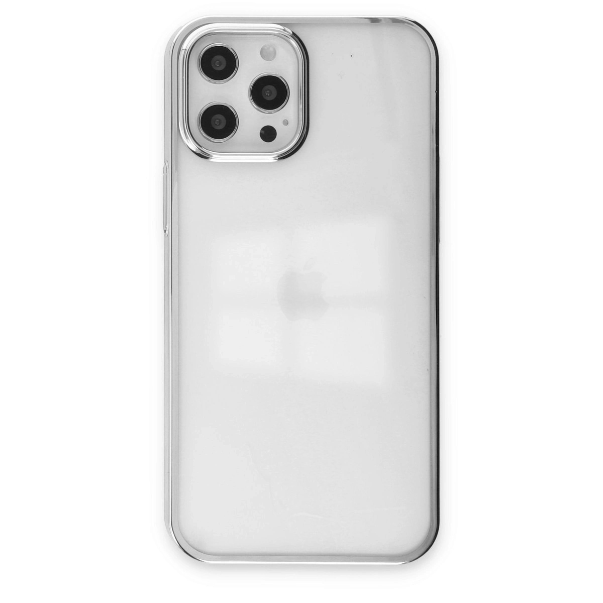 BUĞZ İphone 12 Pro Max Kılıf Element Silikon - Gümüş