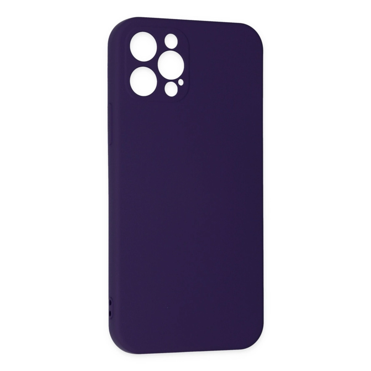 BUĞZ İphone 12 Pro Max Kılıf Nano İçi Kadife Silikon - Mor BUĞZ İphone 12 Pro Max Kılıf Nano İçi Kadife Silikon - Mor