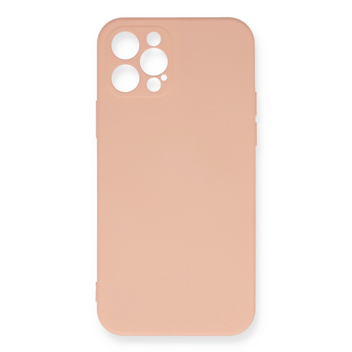 BUĞZ İphone 12 Pro Max Kılıf Nano İçi Kadife Silikon - Pudra BUĞZ İphone 12 Pro Max Kılıf Nano İçi Kadife Silikon - Pudra